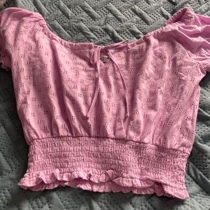 light pink crop top
